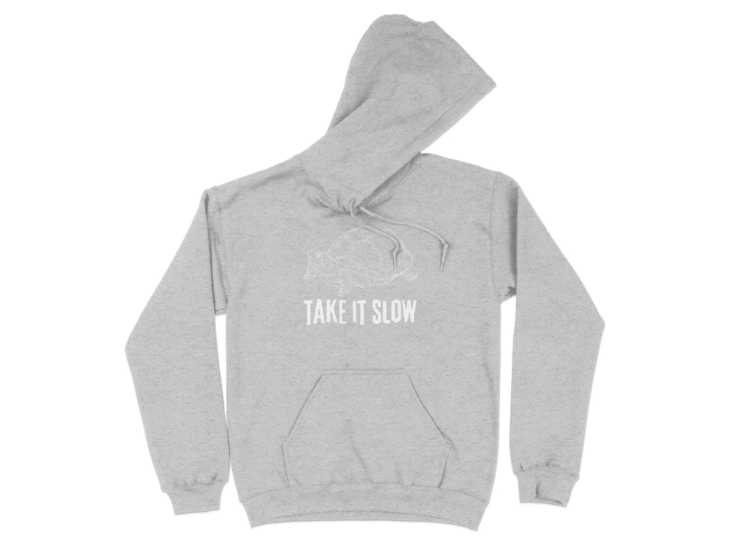 Take It Slow Printed Gray Hoodie product