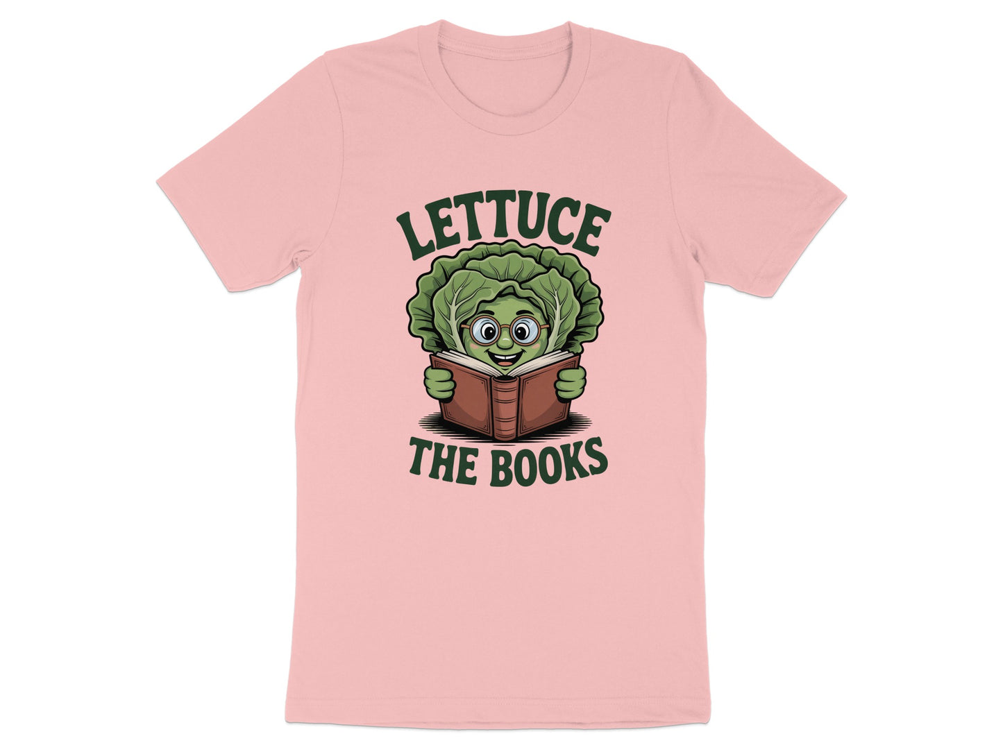 Pink Lettuce the Books Funny Graphic T-shirt product type