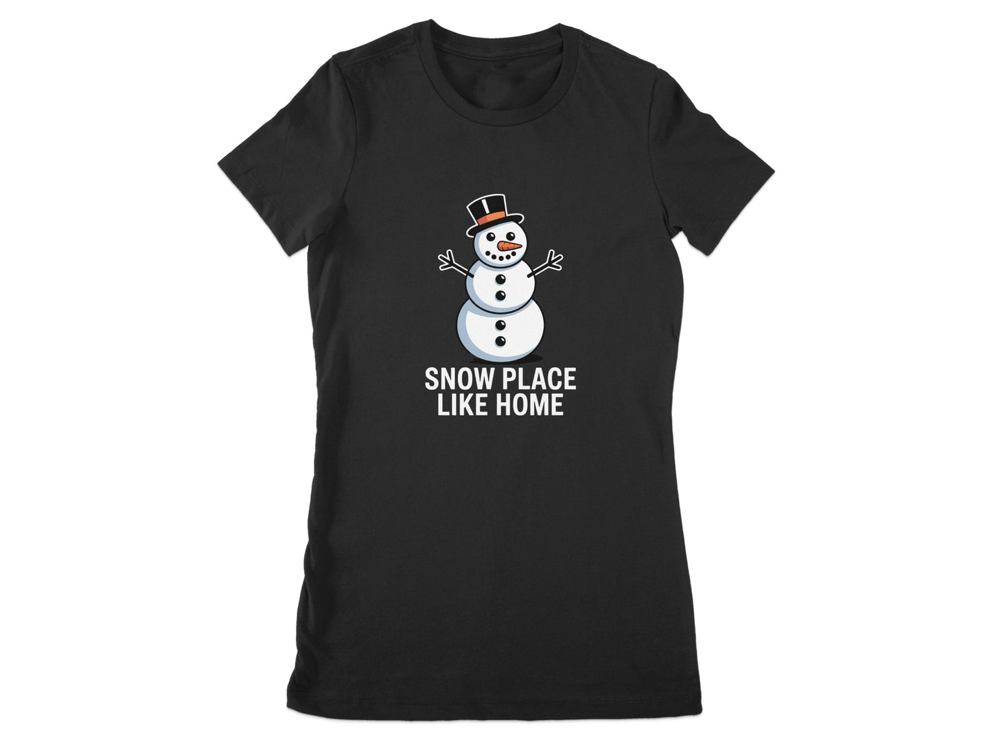 Snow Place Like Home Graphic Black T-shirt product type