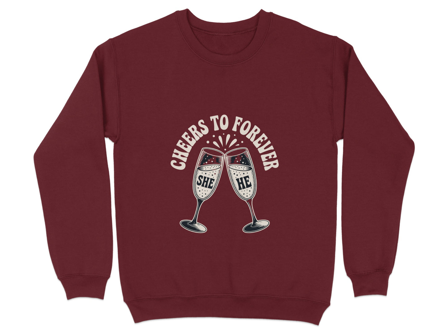 Cheers To Forever She He Graphic Sweatshirt product type