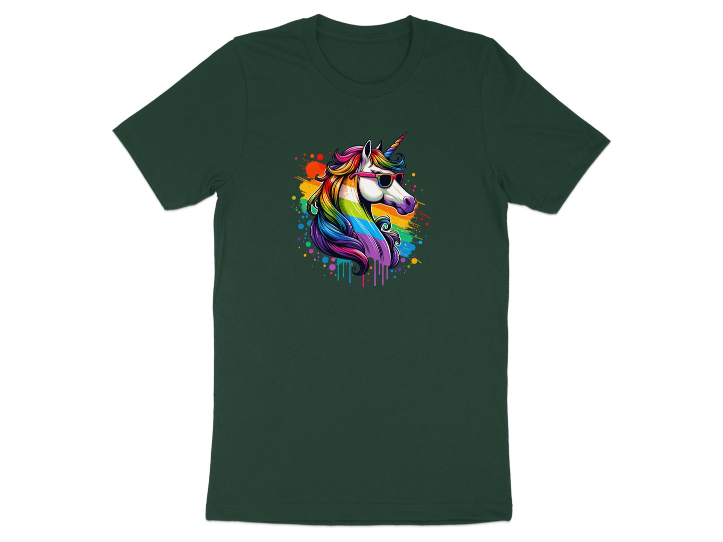 Colorful Cool Unicorn With Sunglasses Design Shirt product