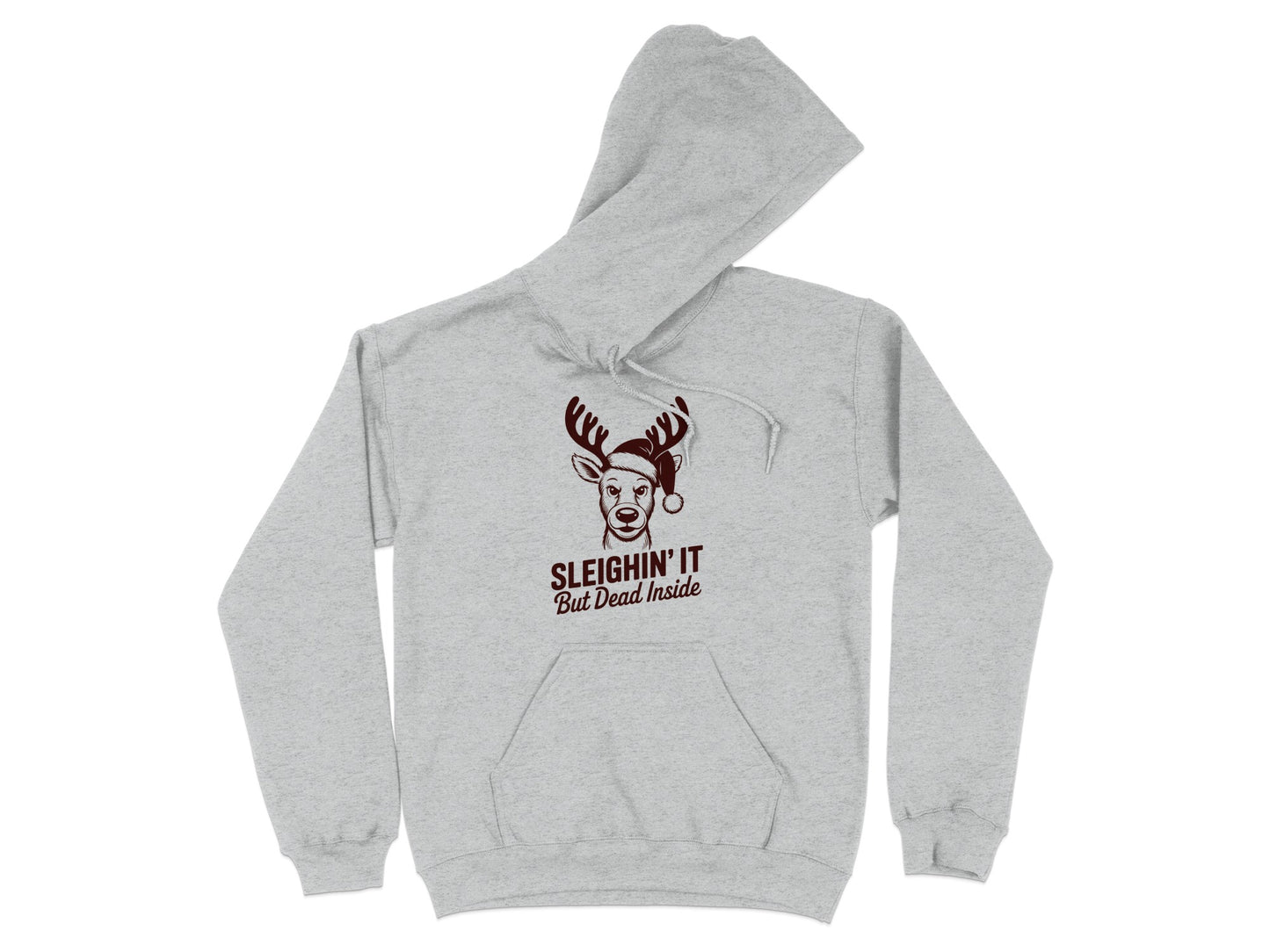 Sleighin' It But Dead Inside Reindeer Hoodie product type