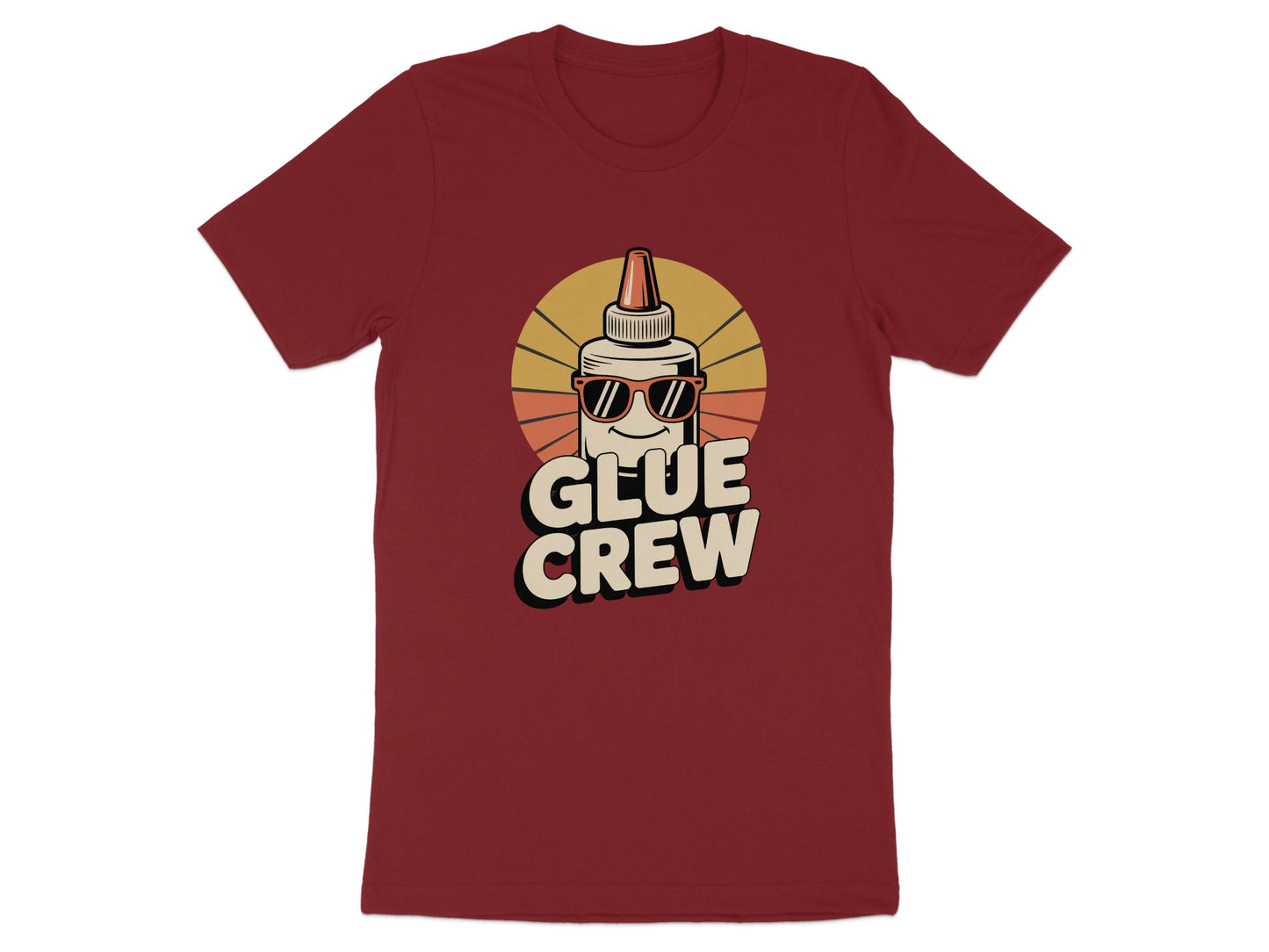 Stylish Glue Crew Graphic Tee with Fun Design product type