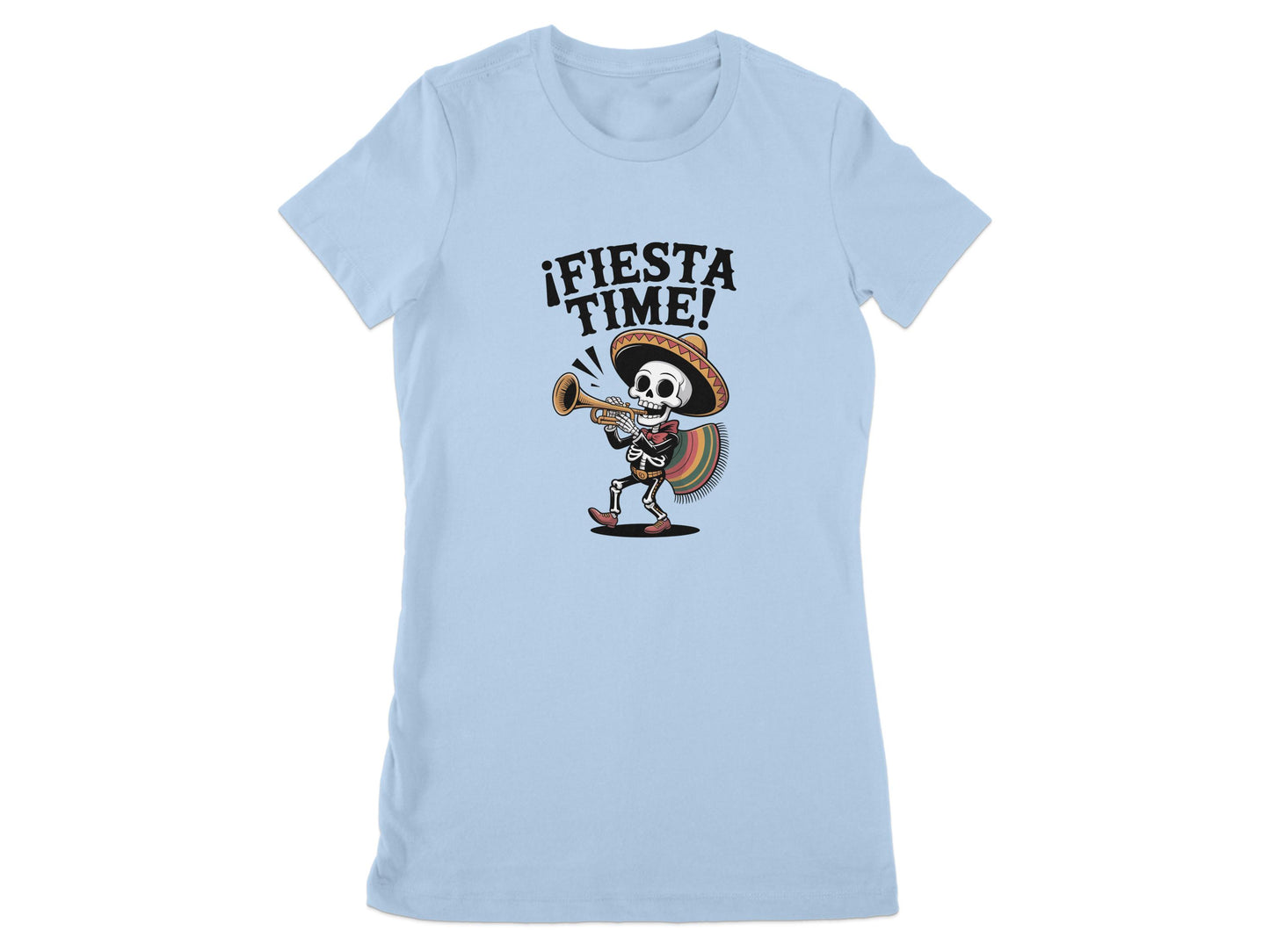 Fiesta Time Skeleton Playing Trumpet T-shirt product