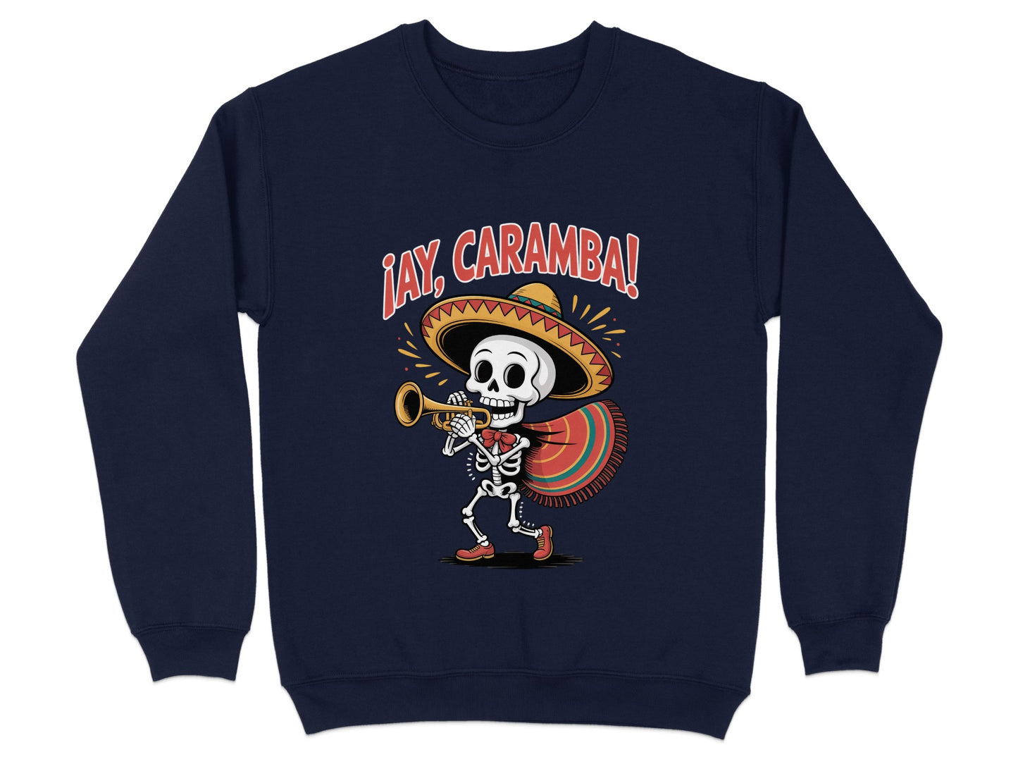 Ay Caramba Skeleton with Trumpet Sweatshirt product type