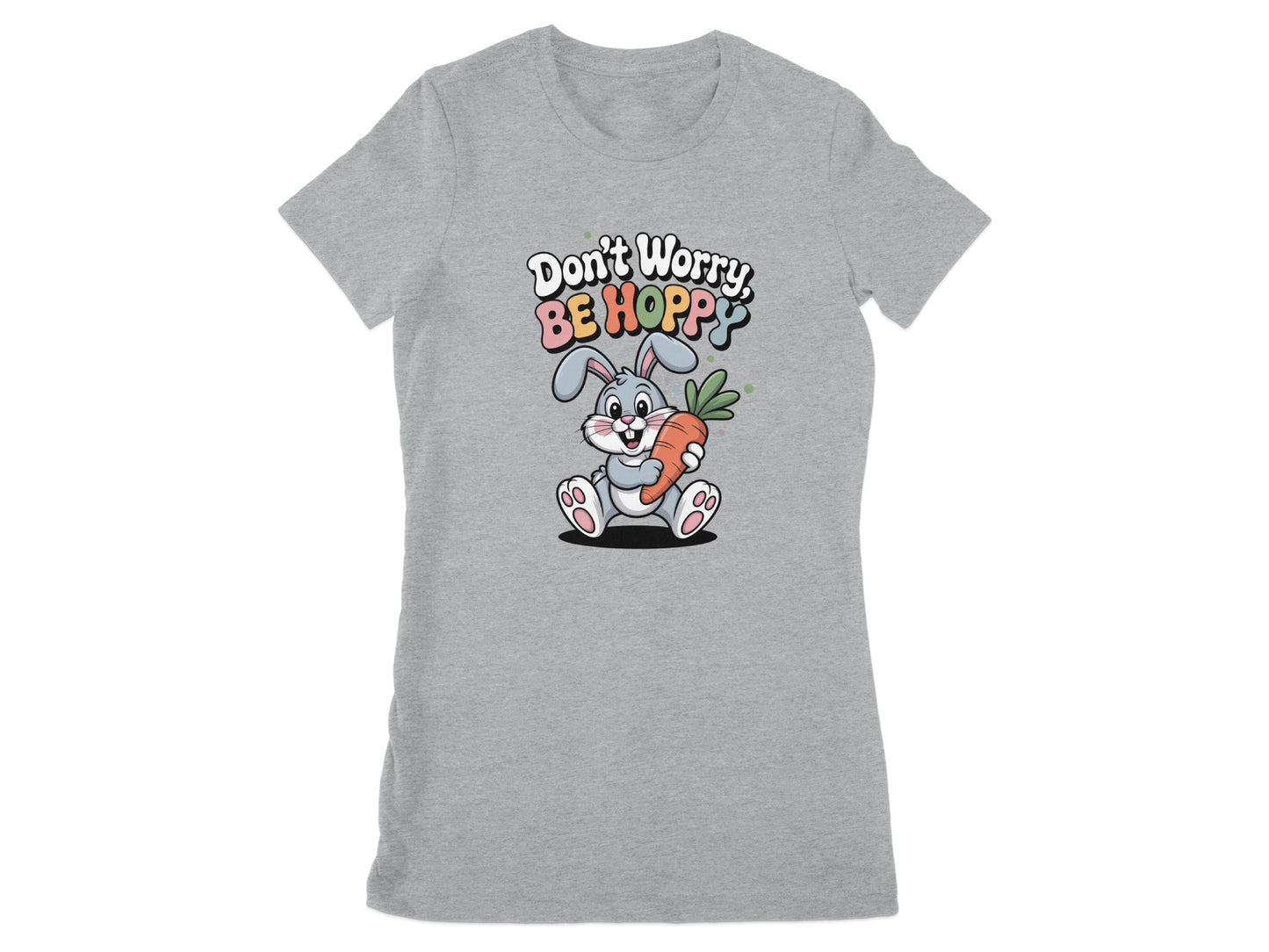 Don't Worry Be Hoppy Bunny Graphic T-shirt product type