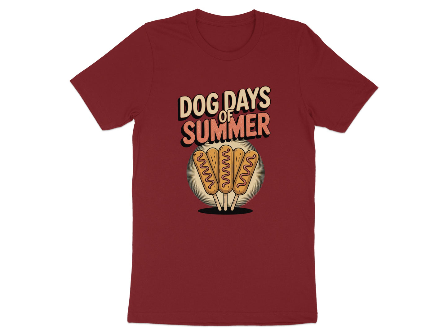 Dog Days of Summer Hotdog Design T-shirt product type
