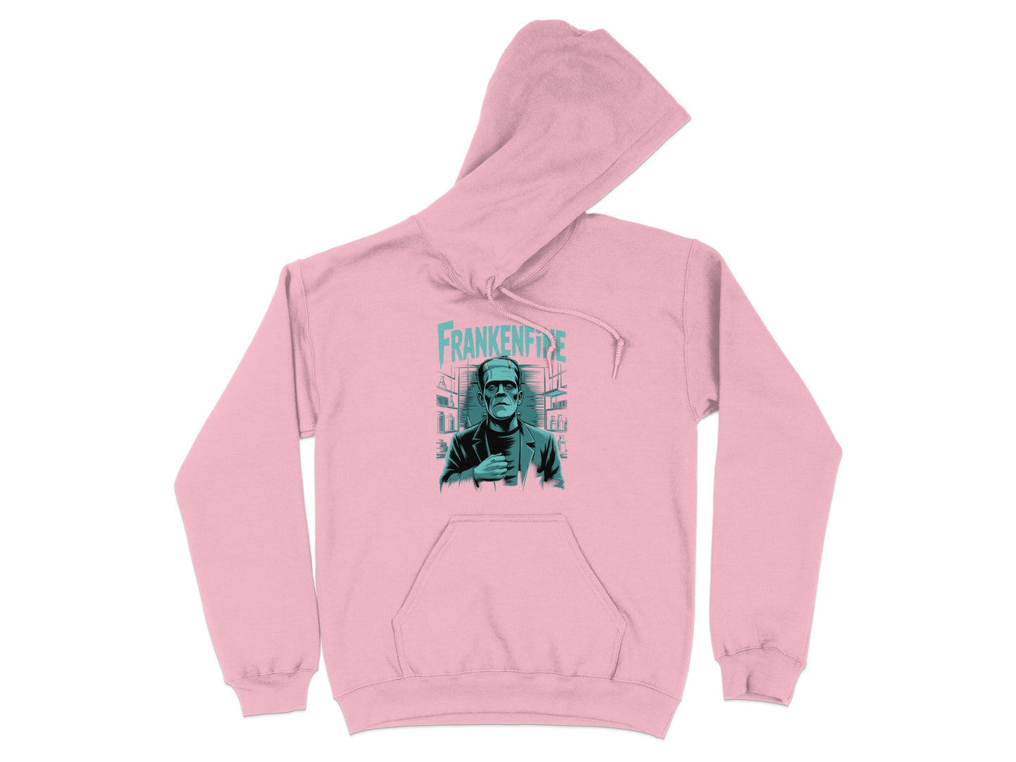 Frankenstein Graphic Pink Pullover Hoodie product type