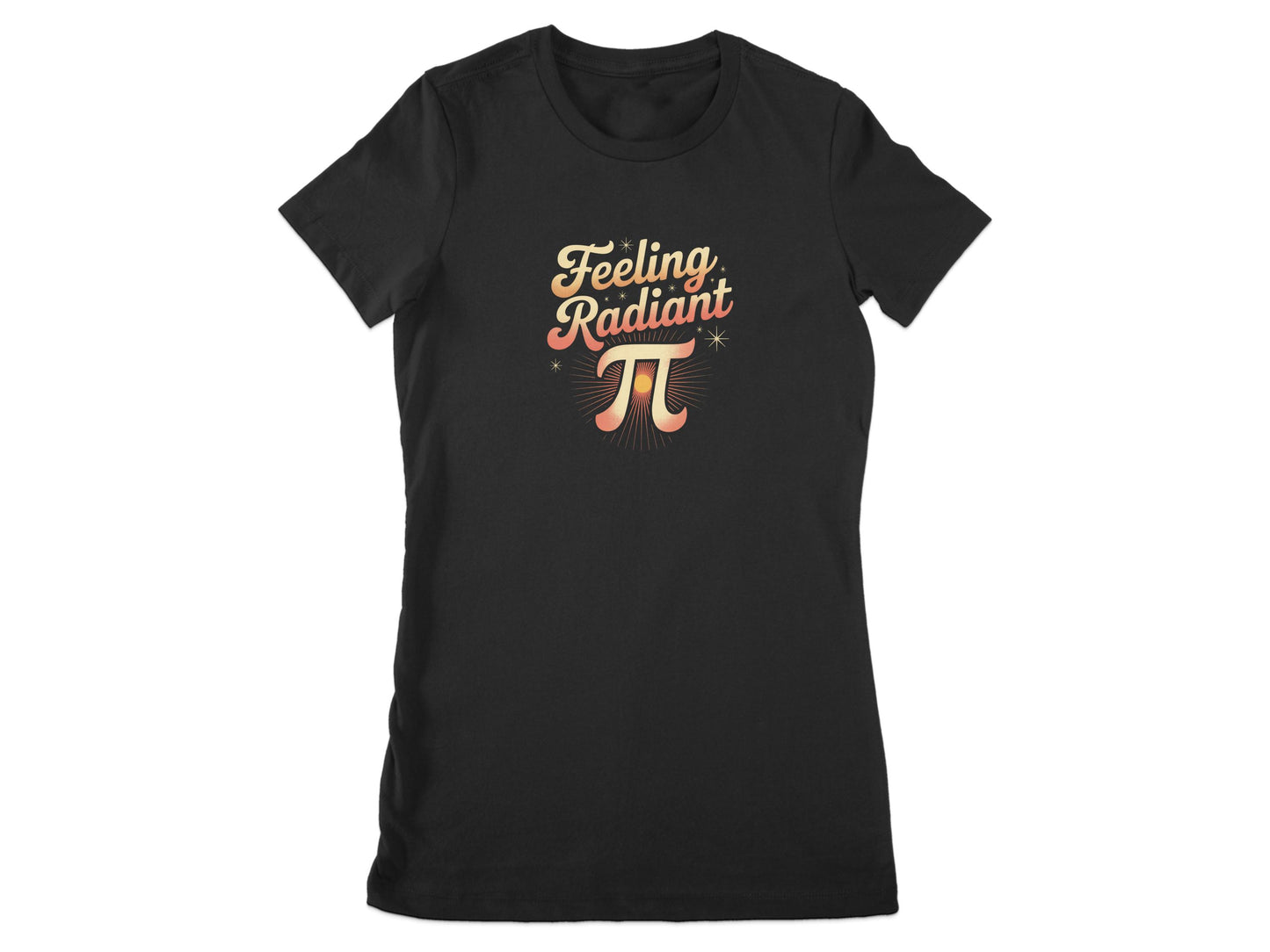 Feeling Radiant Pi Design Black T-shirt product