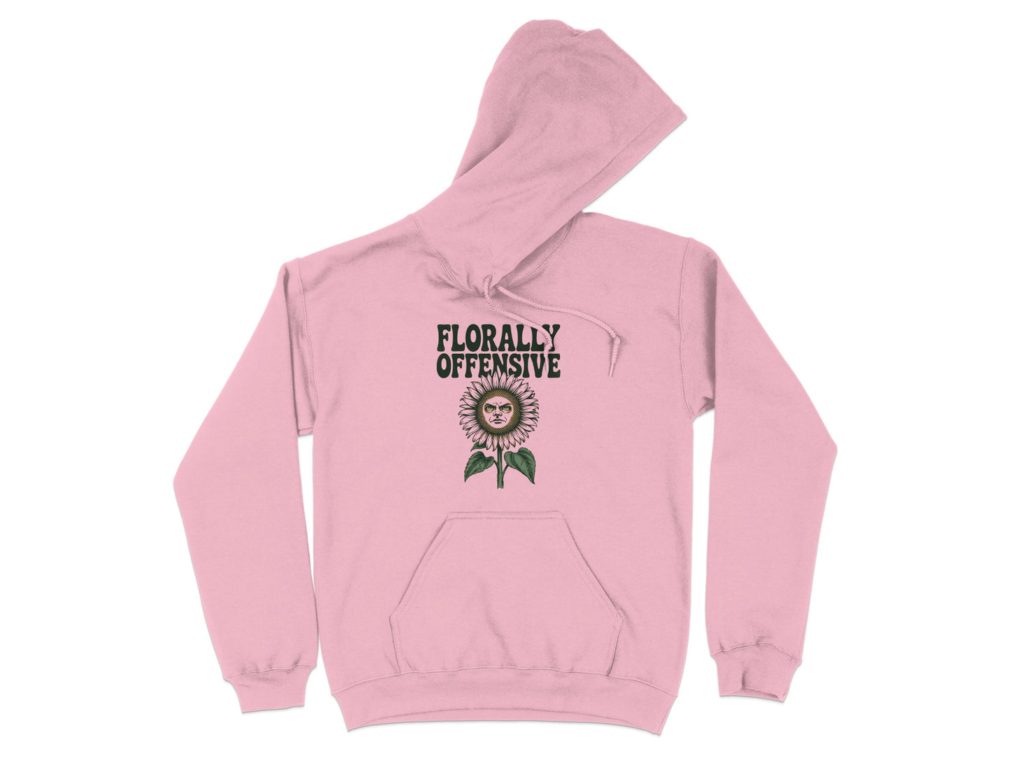Florally Offensive Pink Graphic Hoodie product