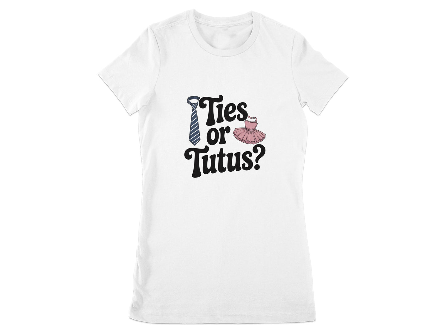 Ties or Tutus Graphic Tee Shirt Casual Fashion product