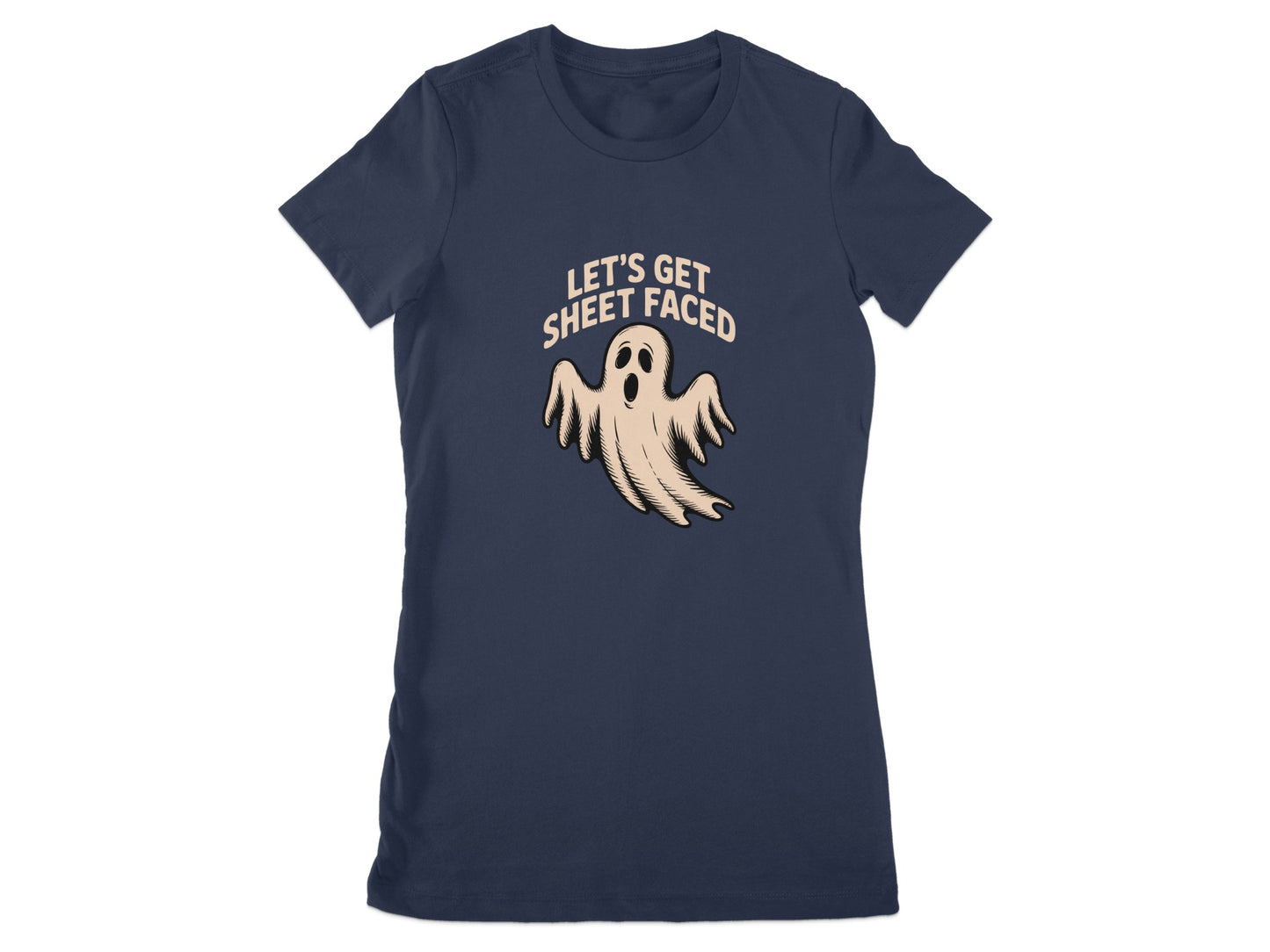 Let's Get Sheet Faced Ghost Graphic T-Shirt product type