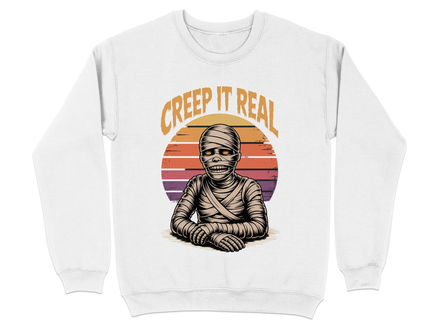 Creep It Real Mummy Print Halloween Sweatshirt product type