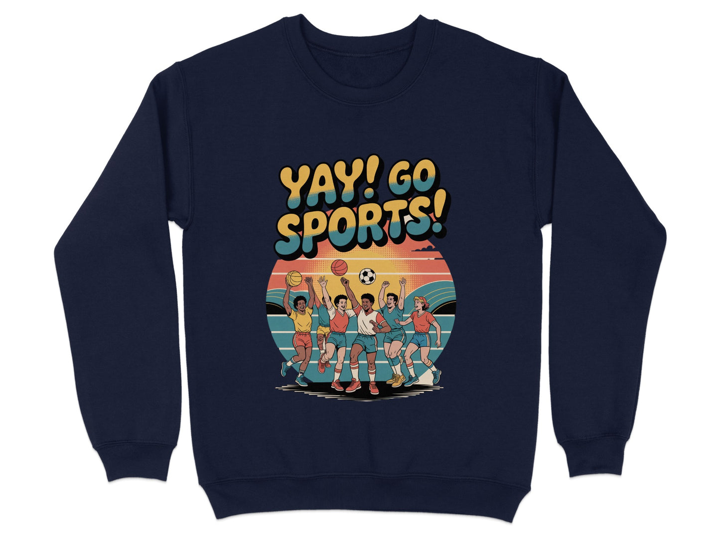 Exciting Yay Go Sports Fun Graphic Sweatshirt product