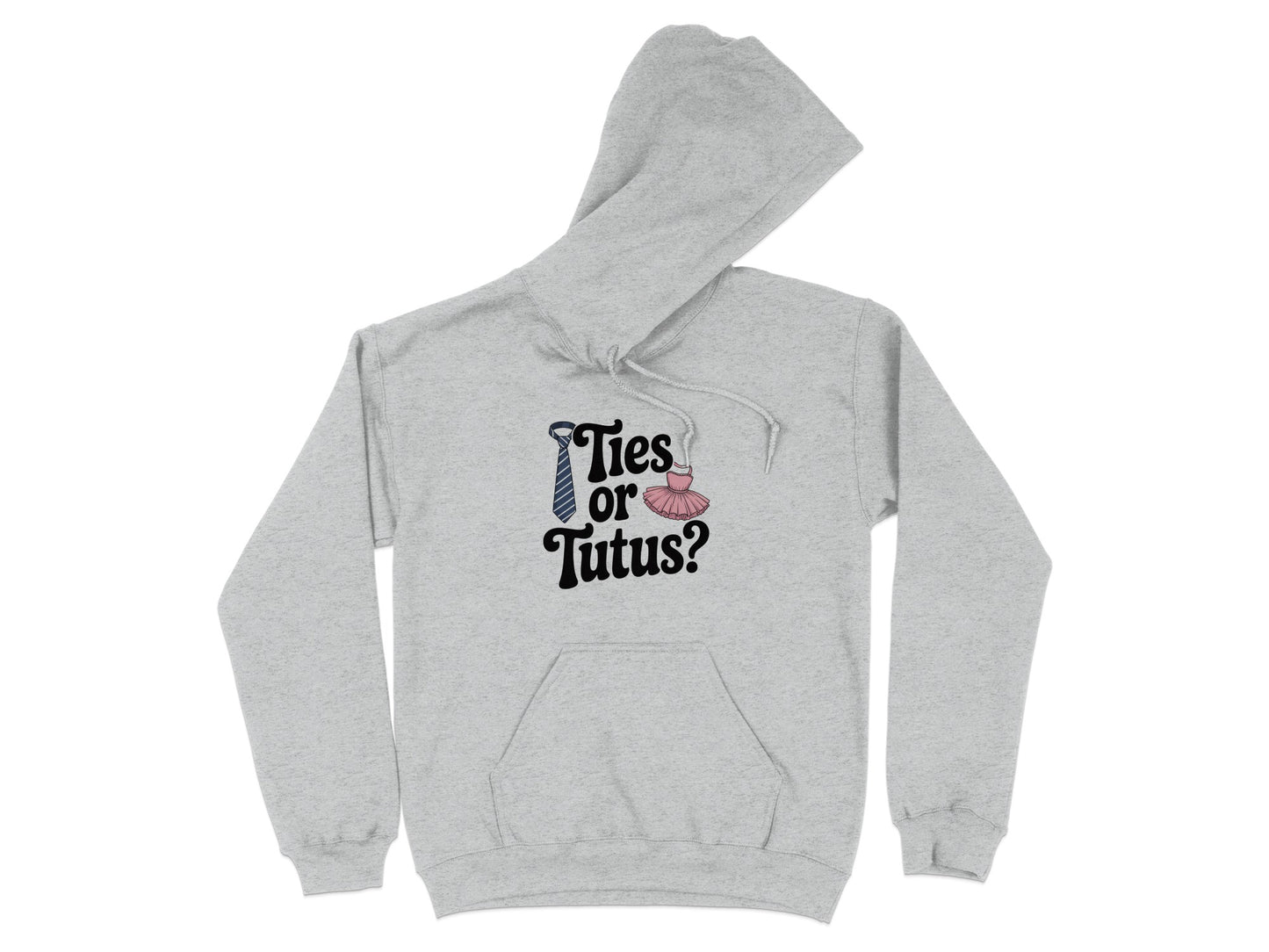 Ties or Tutus Gender Reveal Design Hoodie product type