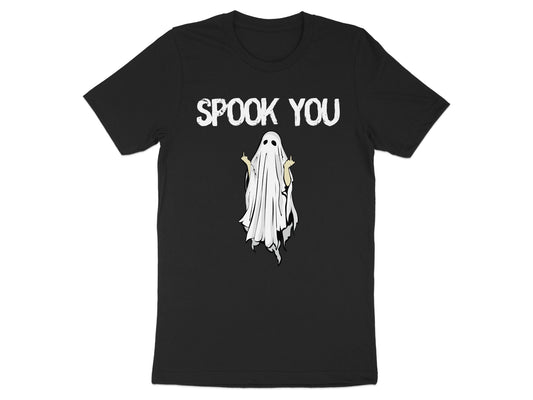 Spooky Ghost Black Shirt with Spook You Text product