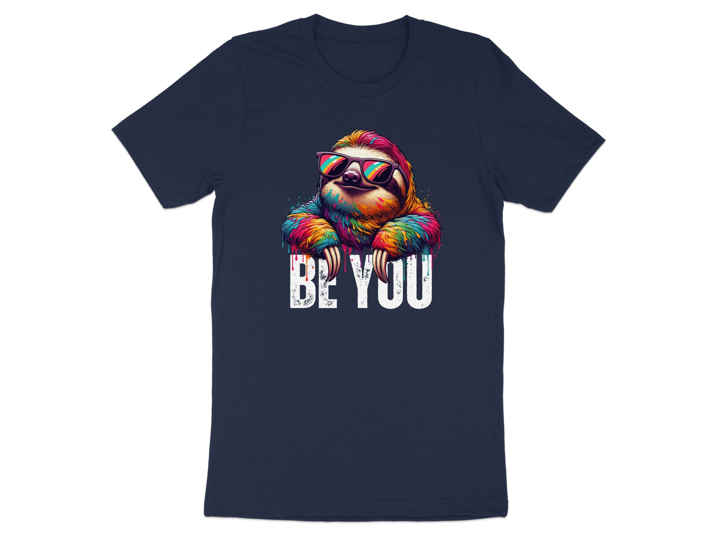 Be You Colorful Sloth Wearing Sunglasses T-Shirt product