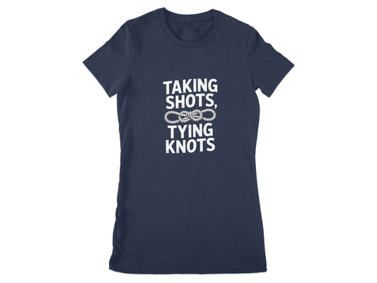 Taking Shots Tying Knots Graphic T-Shirt product type