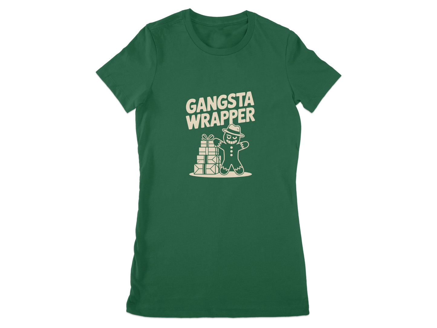 Gangsta Wrapper Graphic Green T-shirt product type