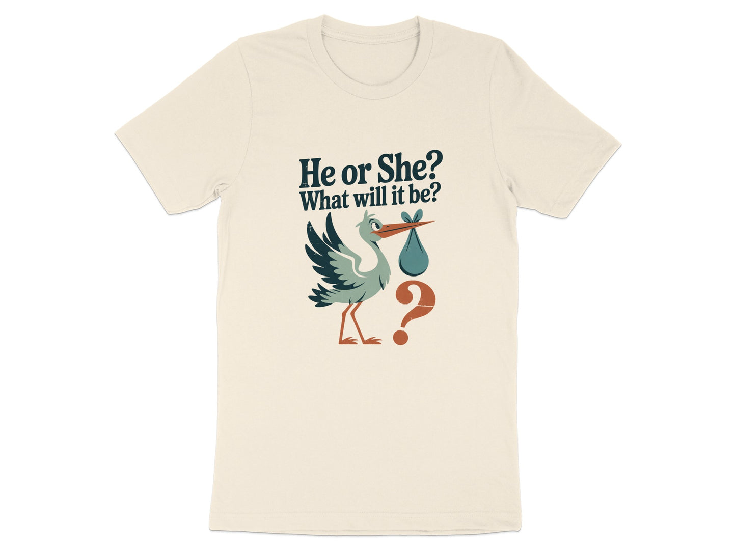 He or She What will it be printed T-shirt product
