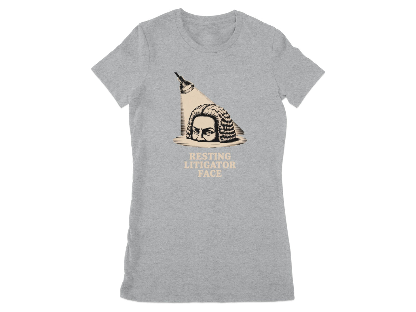 Resting Litigator Face Graphic Grey T-Shirt product