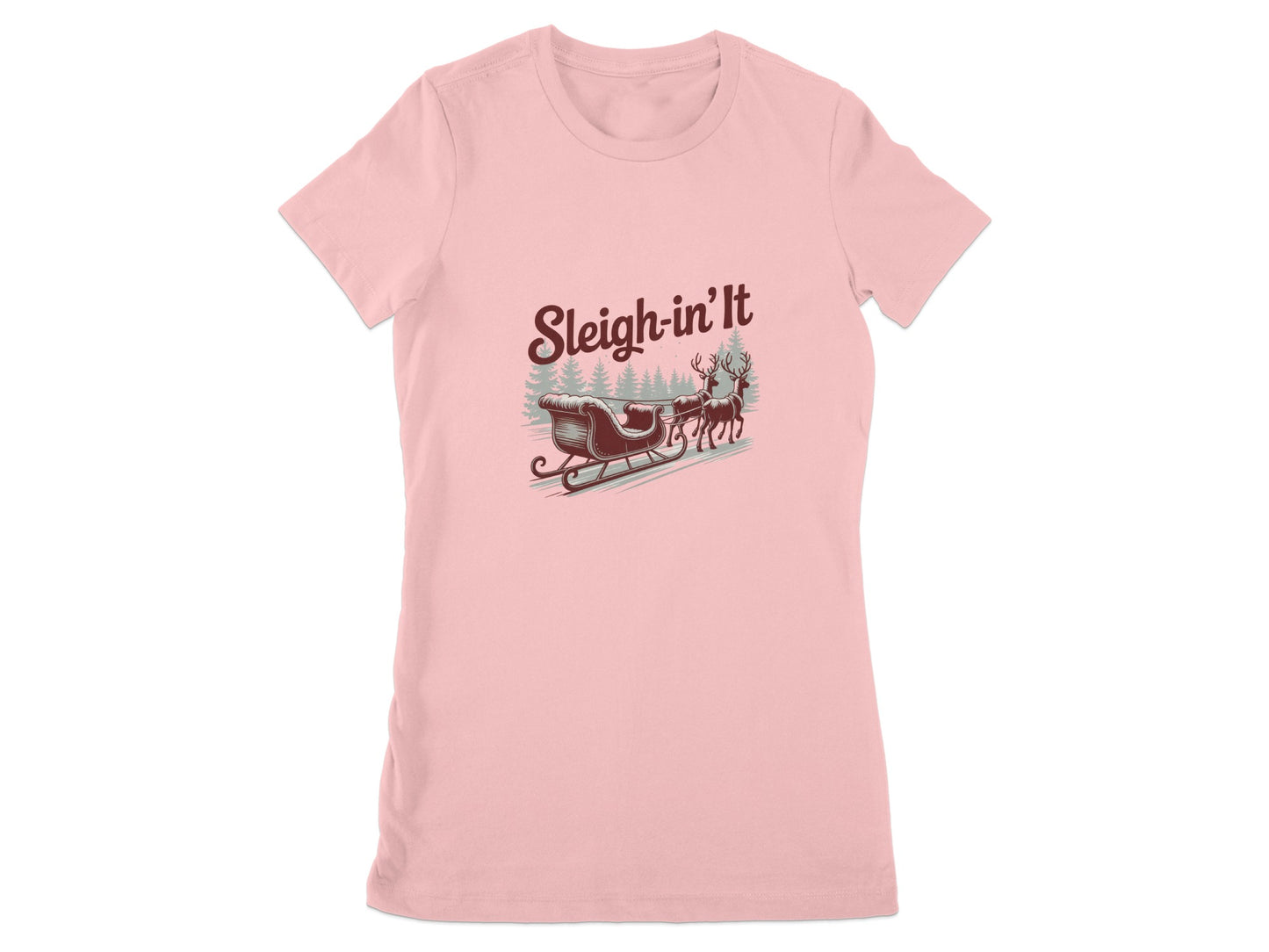 Sleigh-in' It Festive Winter Theme T-shirt product type