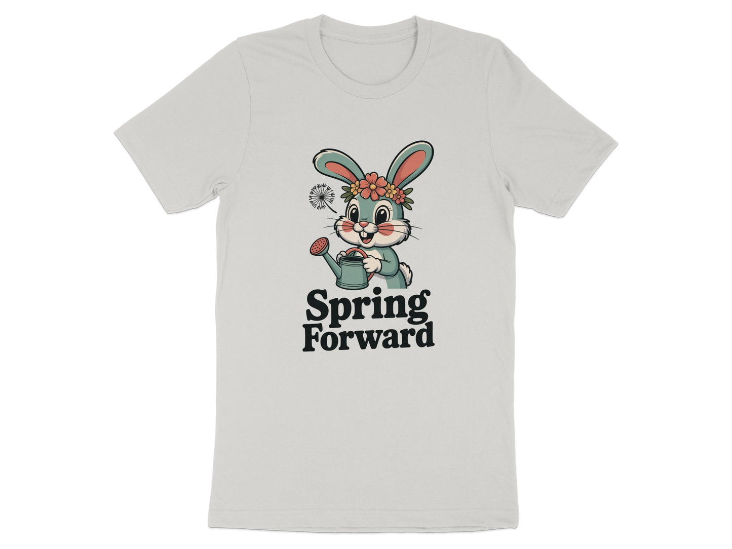 Spring Forward Bunny Watering Flowers T-shirt product
