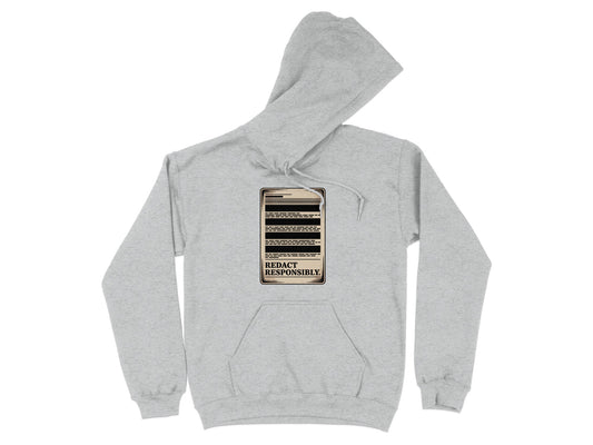 Redact Responsibly Unique Graphic Hoodie product