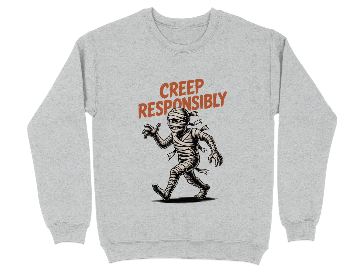 Creep Responsibly Mummy Theme Festive Sweatshirt product type