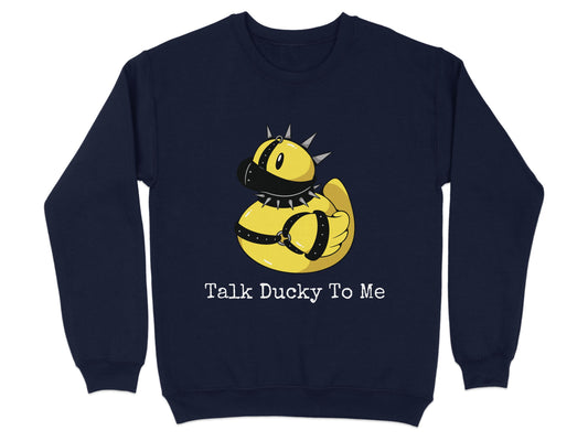 Talk Ducky To Me Funny Graphic Sweatshirt product type