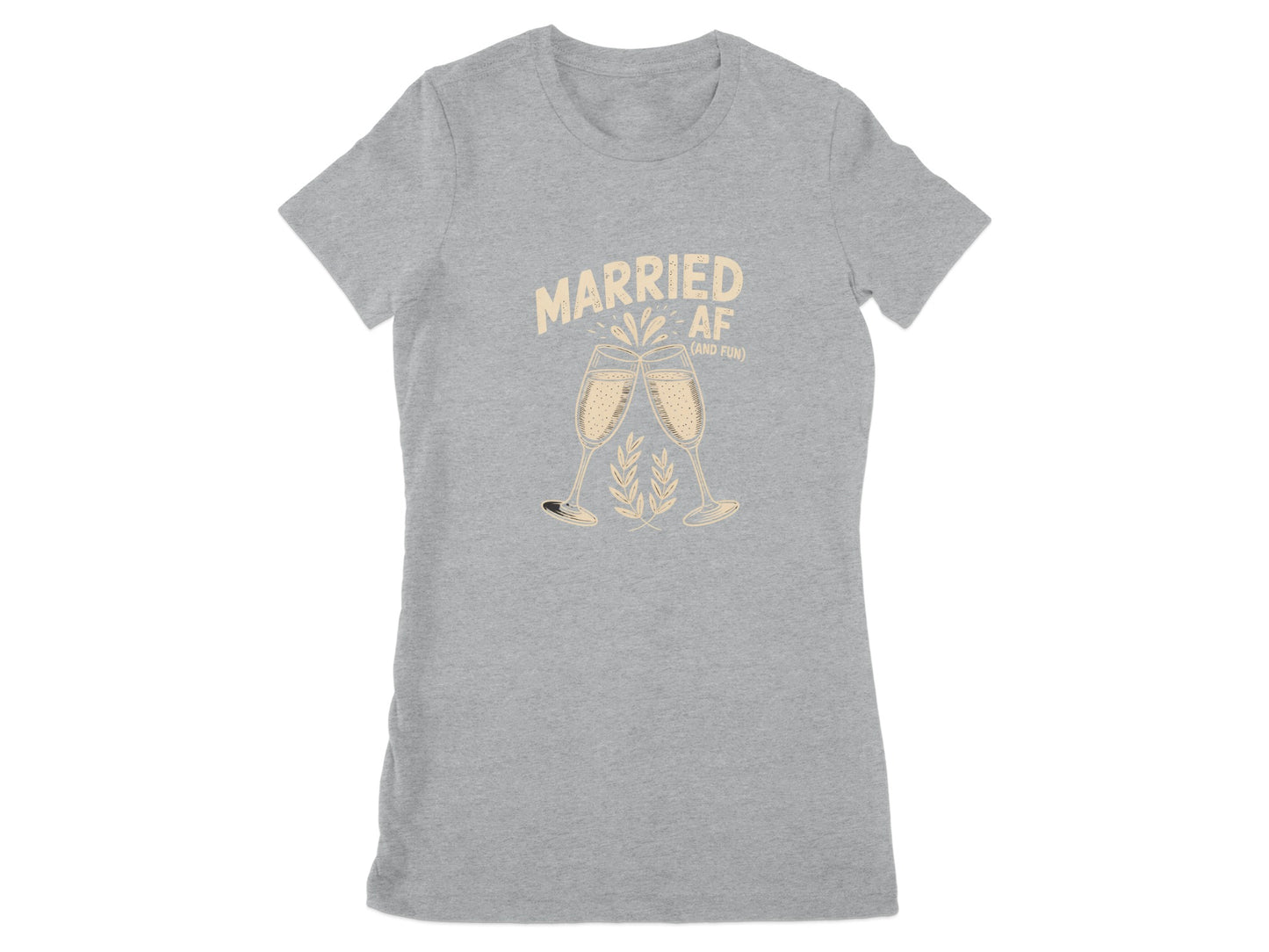 Married AF Champagne Glasses Graphic T-shirt product type