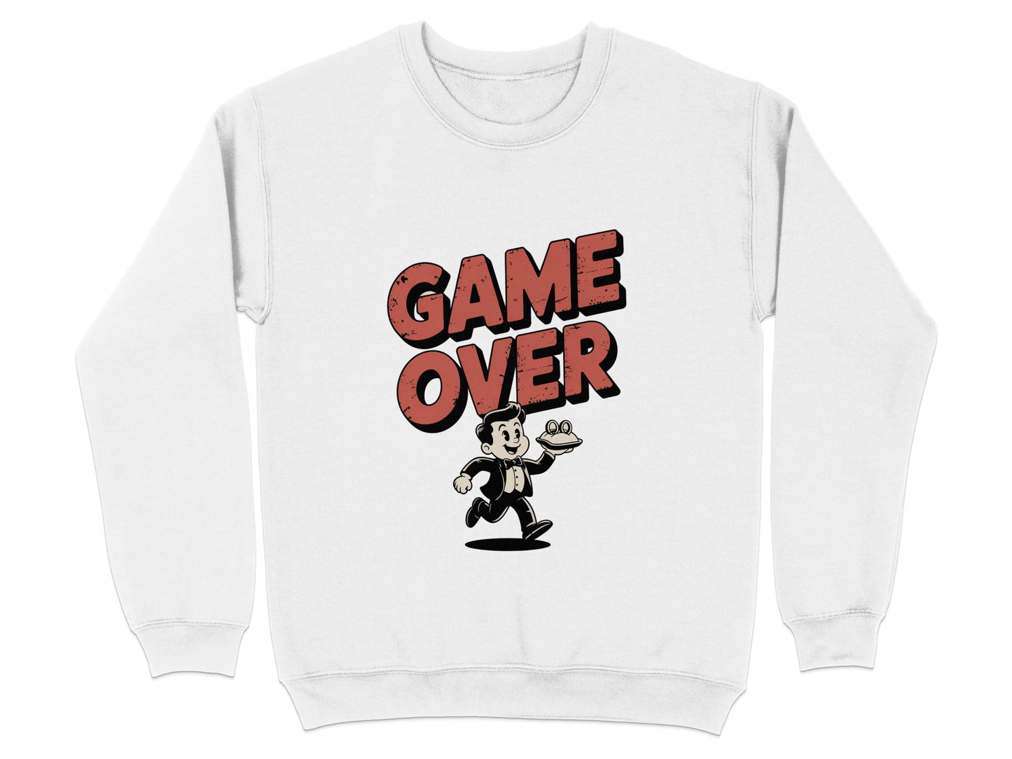 Game Over Graphic Print White Sweatshirt product