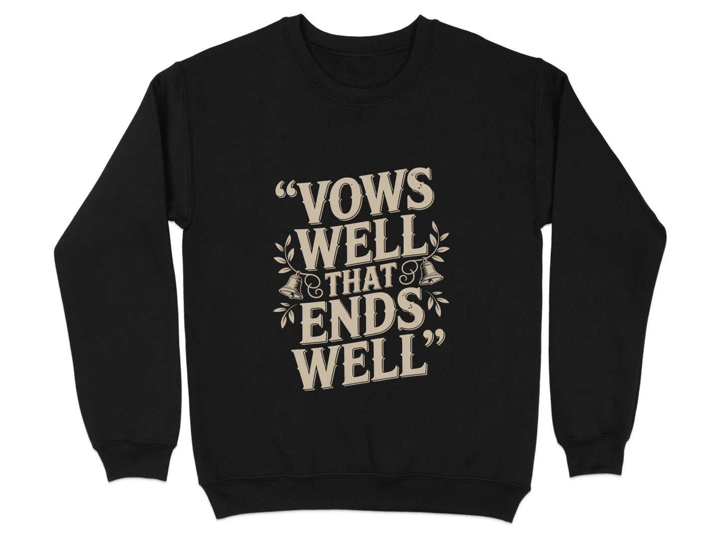 Vows Well That Ends Well Black Graphic Sweater product type