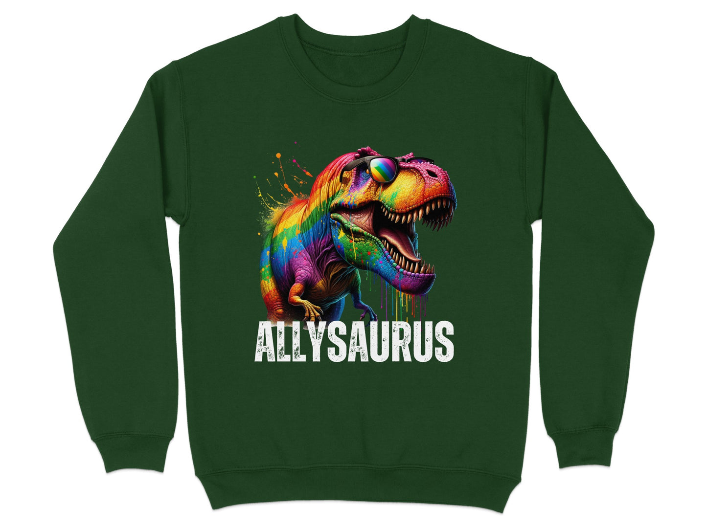 Colorful Dinosaur Graphic Allysaurus Sweatshirt product