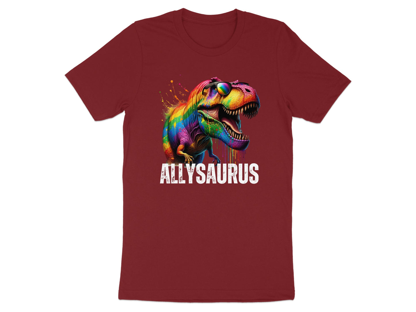 Allysaurus Colorful Tyrannosaurus Rex Graphic T-shirt