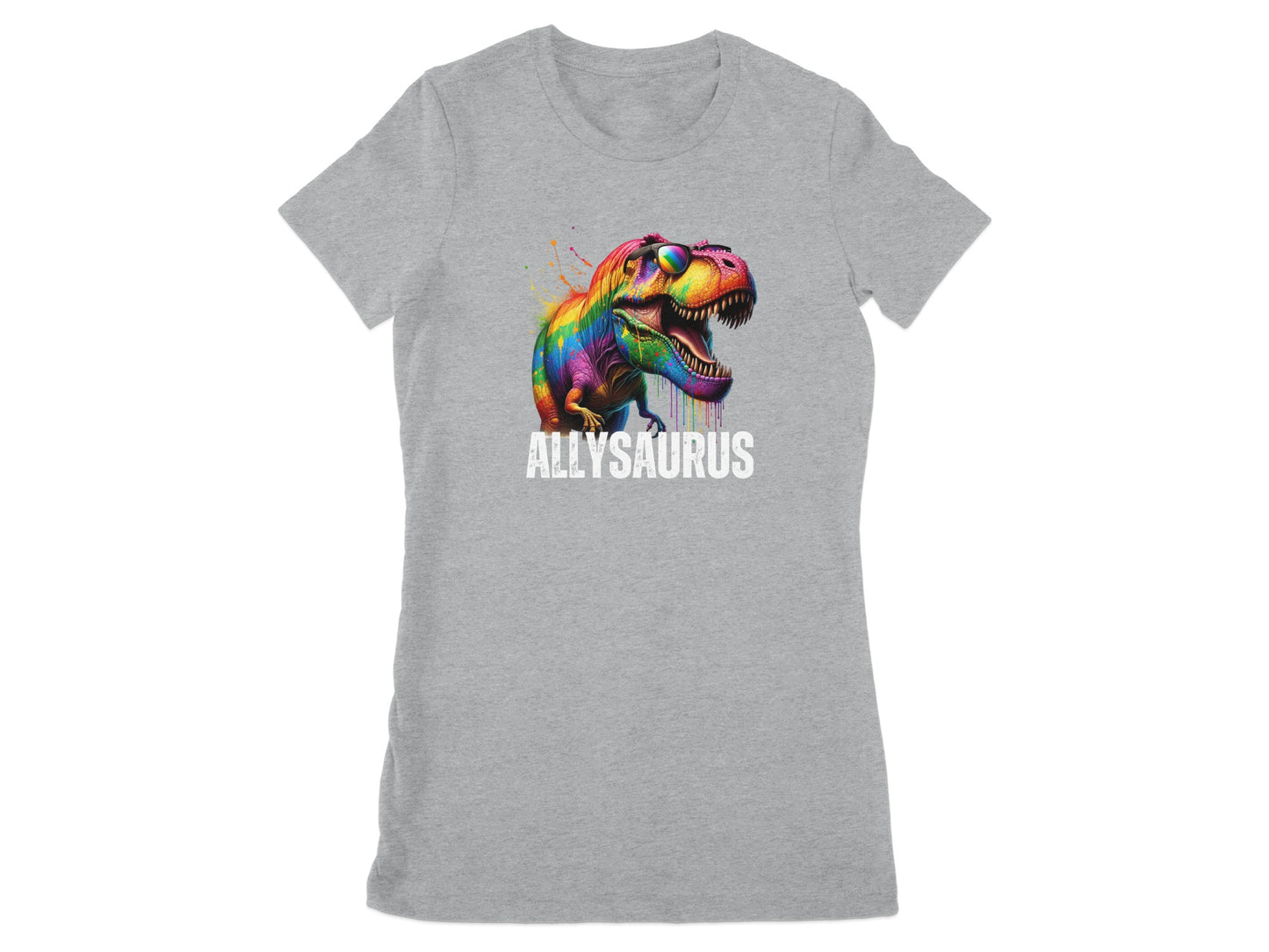 Colorful Dinosaur Print Allysaurus Graphic T-Shirt product