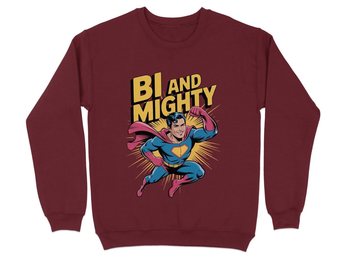 BI AND MIGHTY Superhero Theme Sweatshirt product type