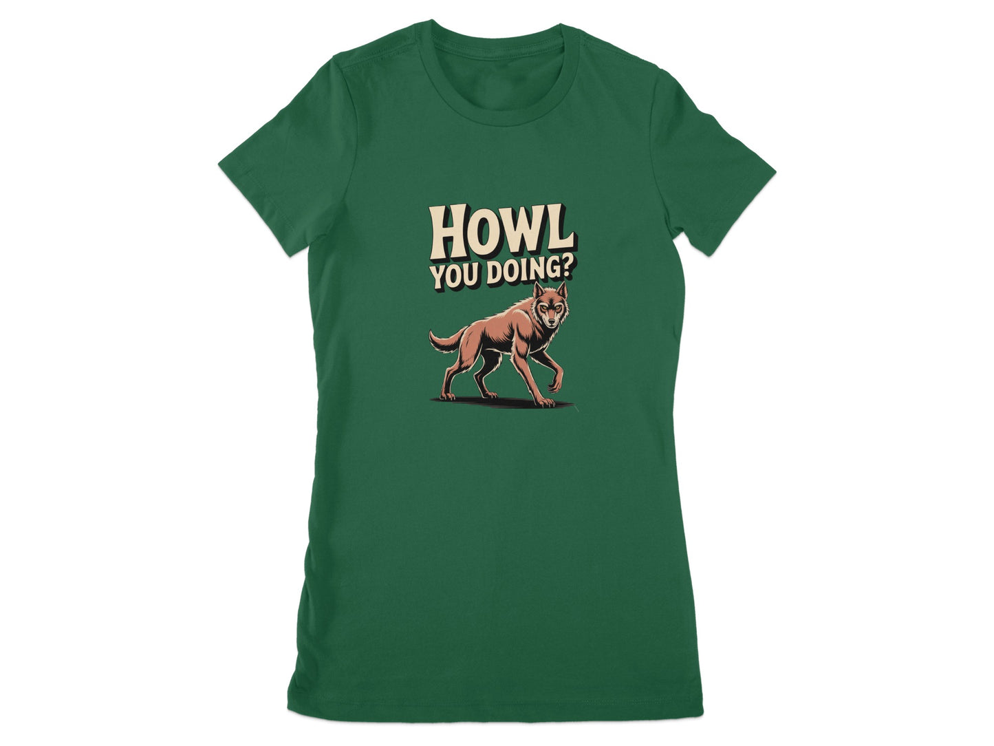 Howl You Doing Wolf Graphic Design T Shirt product