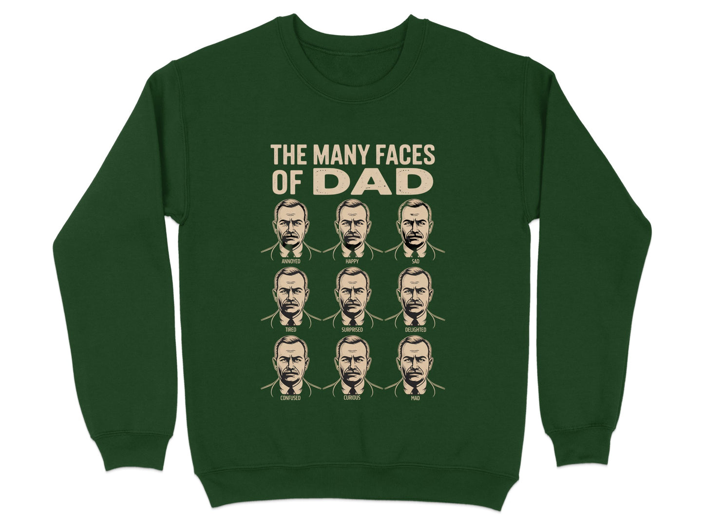 The Many Faces of Dad Graphic Sweatshirt product