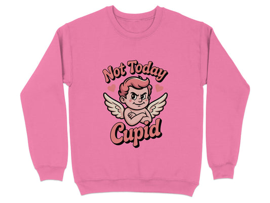Not Today Cupid Graphic Pink Sweatshirt product