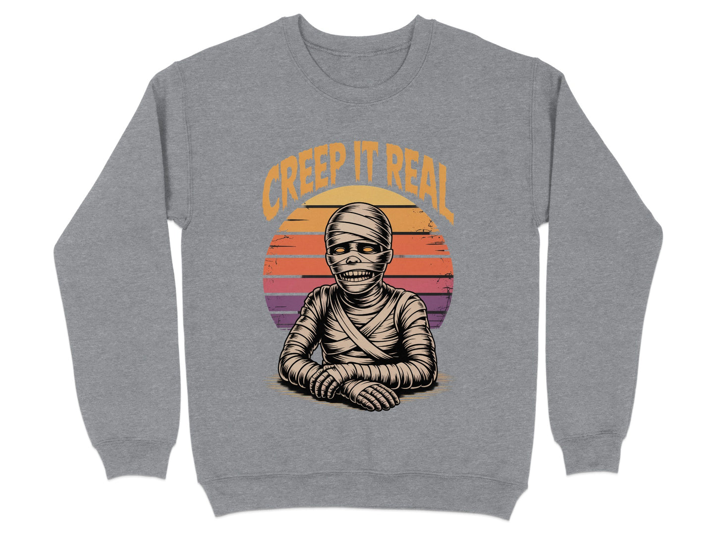 Creep It Real Halloween Mummy Graphic Sweatshirt Product