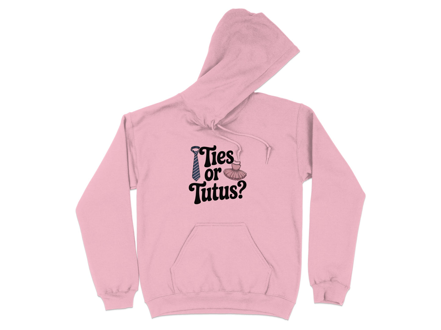 Gender Reveal Ties or Tutus Hoodie product
