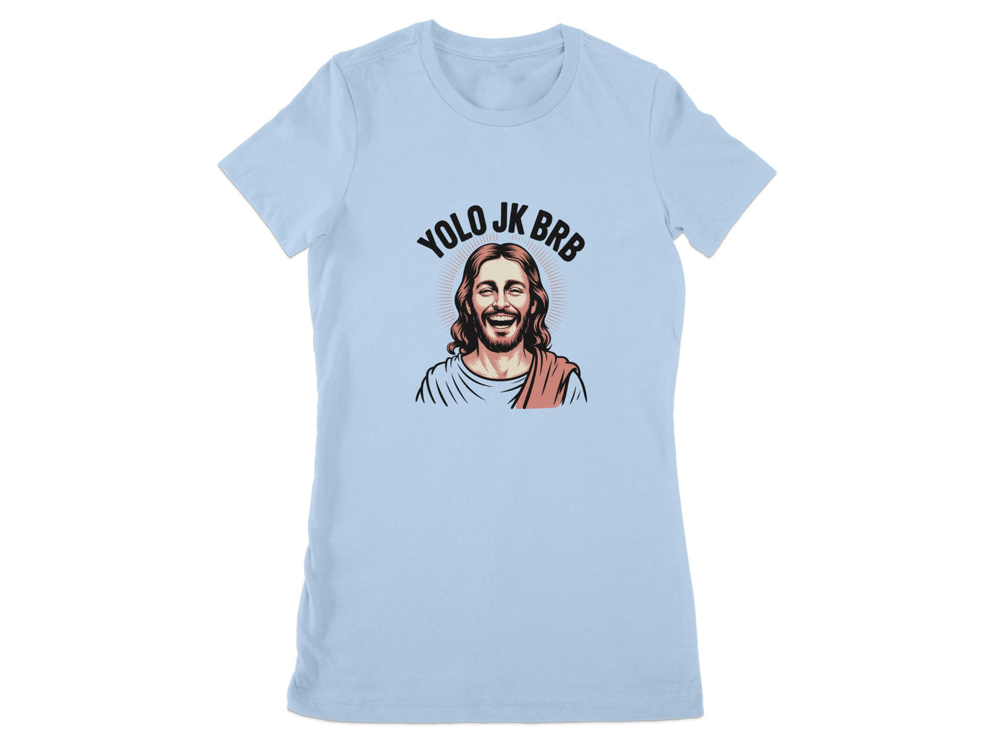 YOLO JK BRB Jesus Graphic Printed T-shirt product type