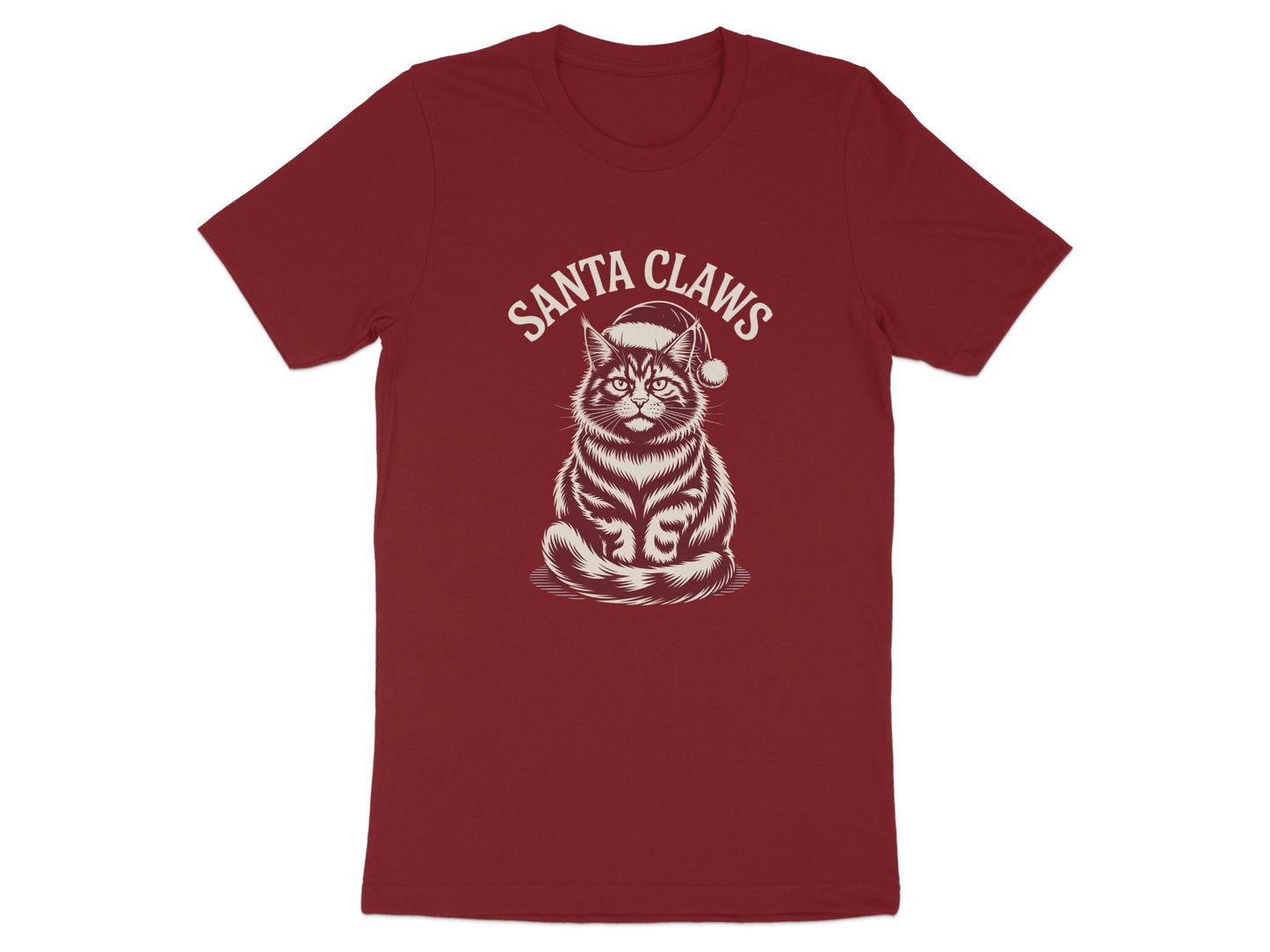 Santa Claws Funny Christmas Cat Graphic T-Shirt product