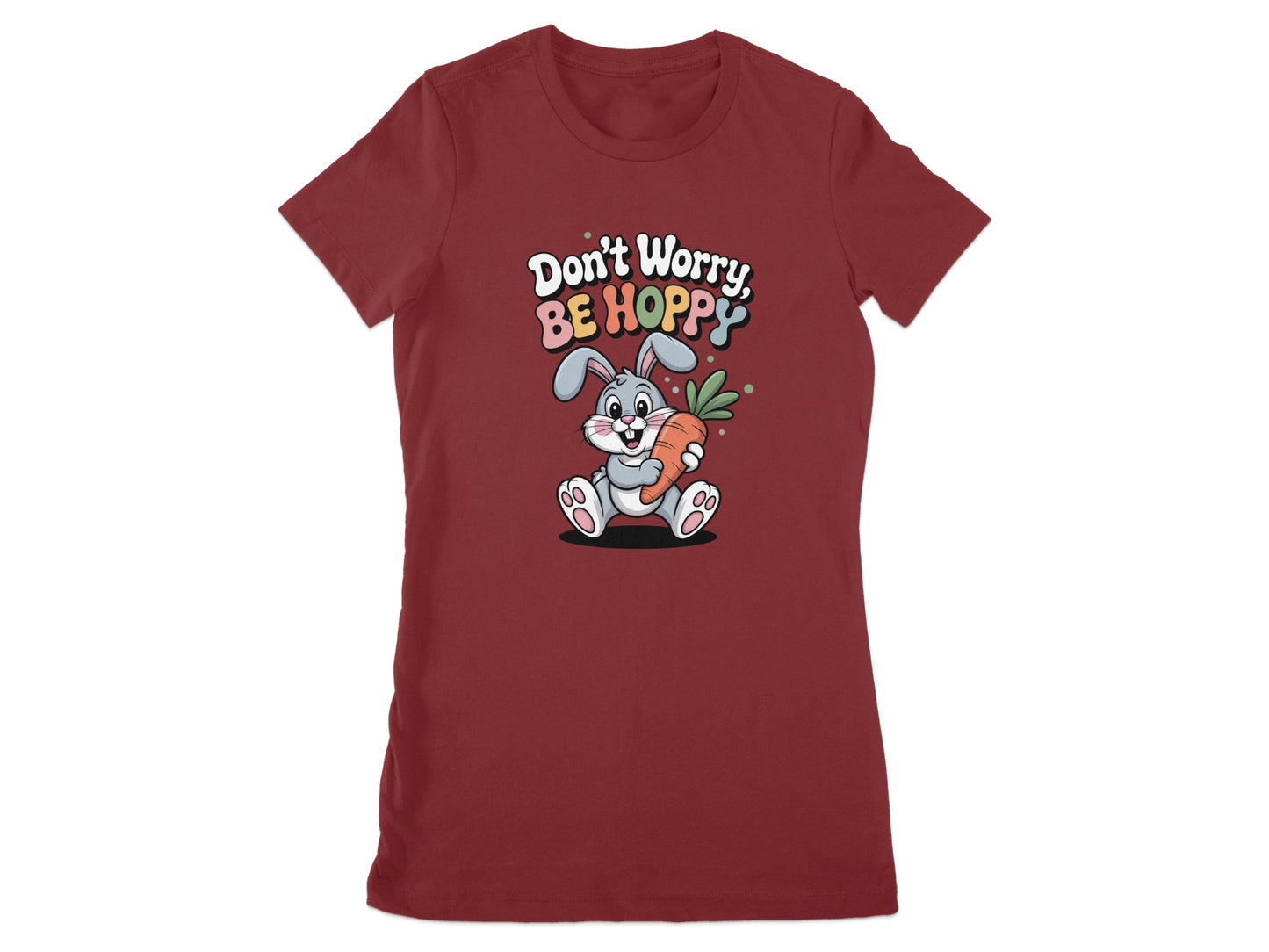 Don't Worry Be Hoppy Bunny Graphic T-Shirt product