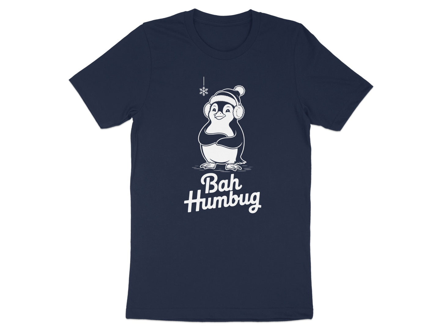 Bah Humbug Penguin T-Shirt with Headphones Funny product type