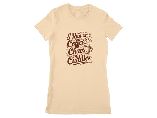 I Run on Coffee Chaos and Cuddles Graphic Tee product