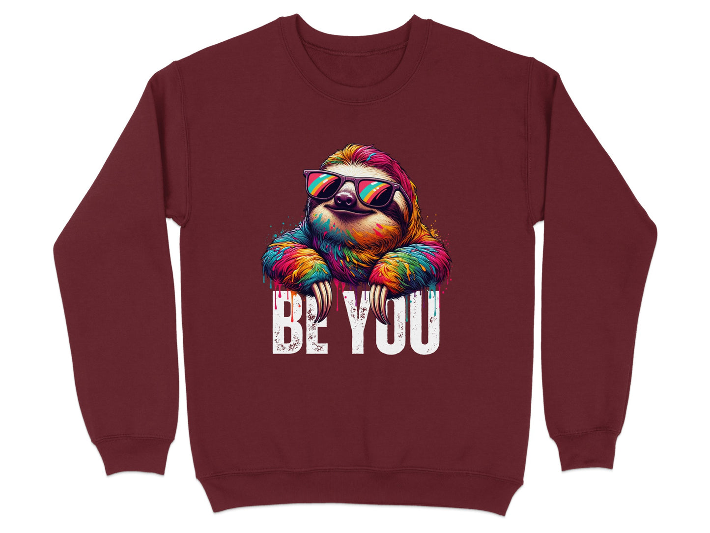 Be You Colorful Sloth Graphic Sweatshirt product