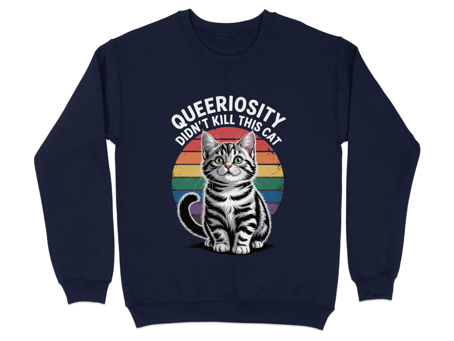 Queeriosity Didn't Kill This Cat Graphic Sweatshirt product