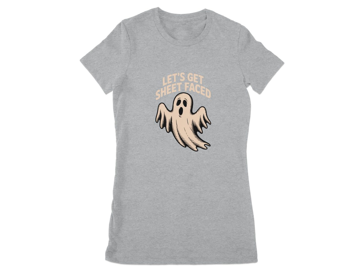 Let's Get Sheet Faced Ghost Print T-Shirt product